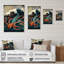 Paysage japonais avec pieuvre II - photographie sur toile-86179510-86179513