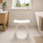 17.1'' H X 9'' W X 16.5'' D Matte White Solid Surface Stone Resin Bathroom Stool Ergonomic Non Slip Shower Bench