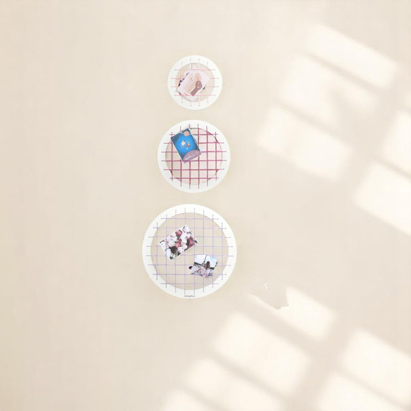 Talok Memory Board Wall Decor 3 Pieces, Pink