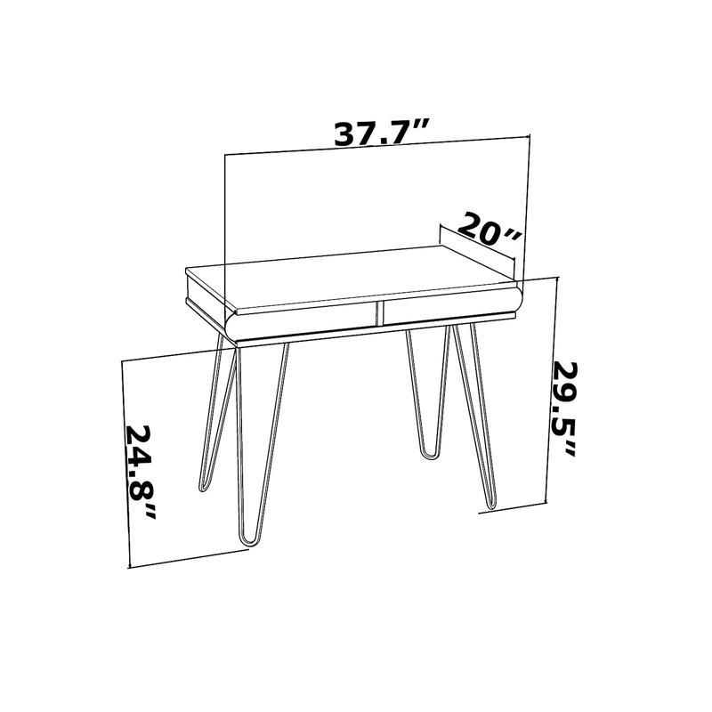 Bureau moderne avec pieds en métal