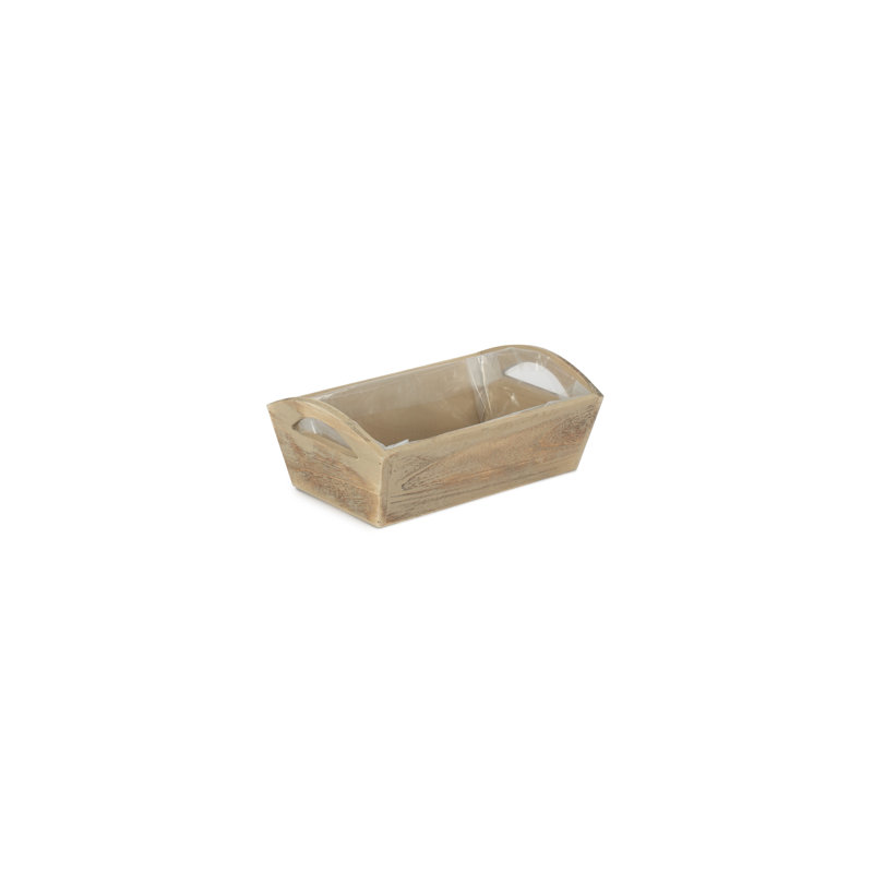 Oak Effect Wooden Tray with Lining