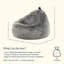 icon Cocoon Faux Fur Bean Bag Natural Bean Bag Chairs-73115865