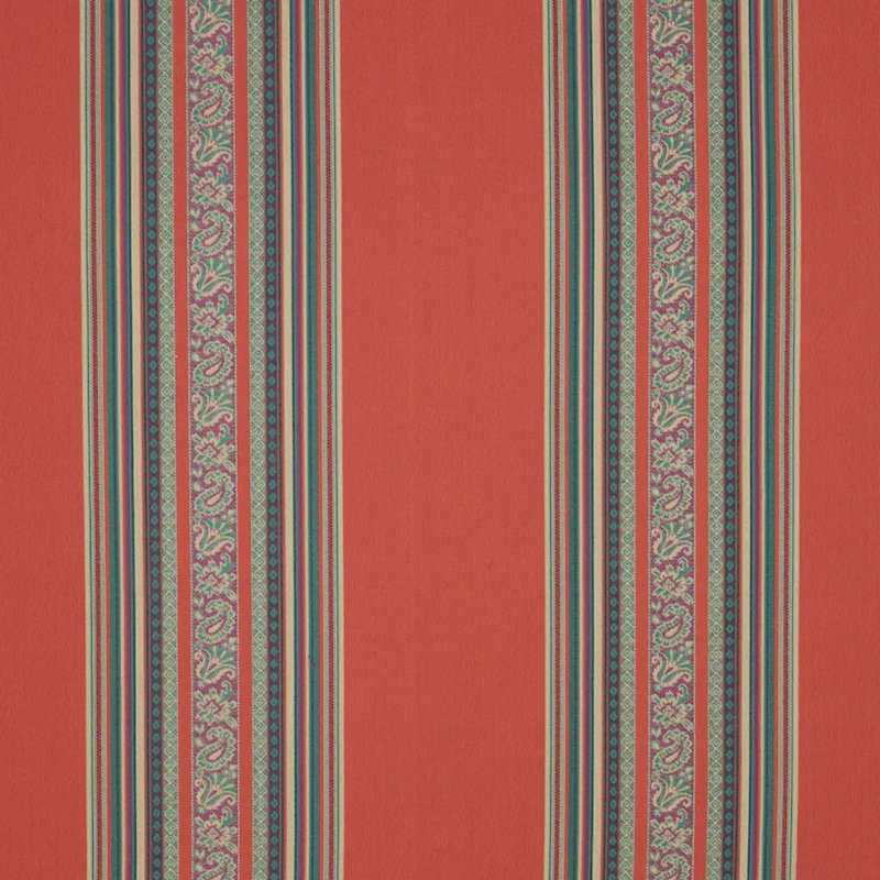 Markova Stripe Fabric, Red
