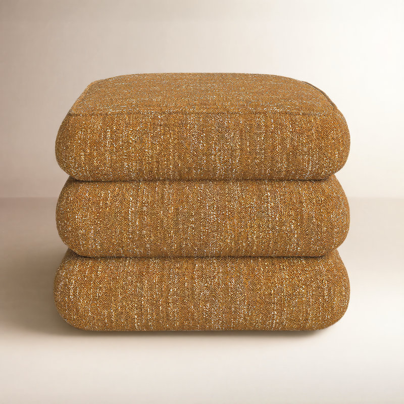 LOWTIDE STOOL AMBER GLOW, Amber Glow Mustard Tweed
