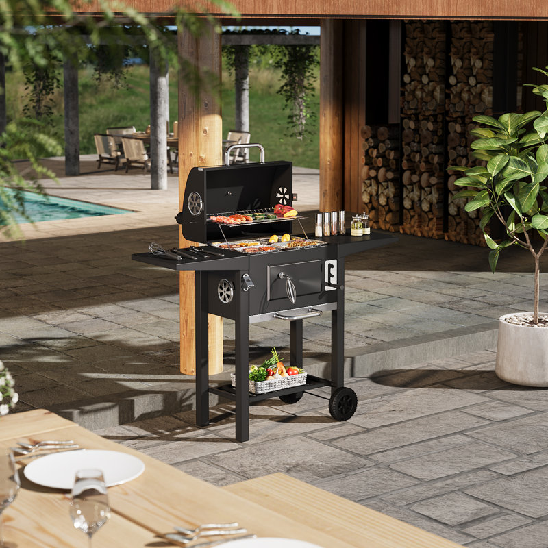 Living And Home 109cm W Portable Charcoal Grill