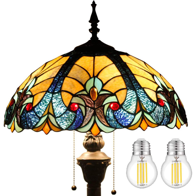 Tiffany Floor Lamp Base Only For 16-24 Inch Bronze Resin Base(Lampshade not included, only base)