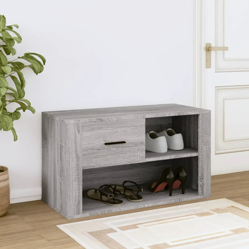 4 Pair Shoe Rack, Grey Sonoma