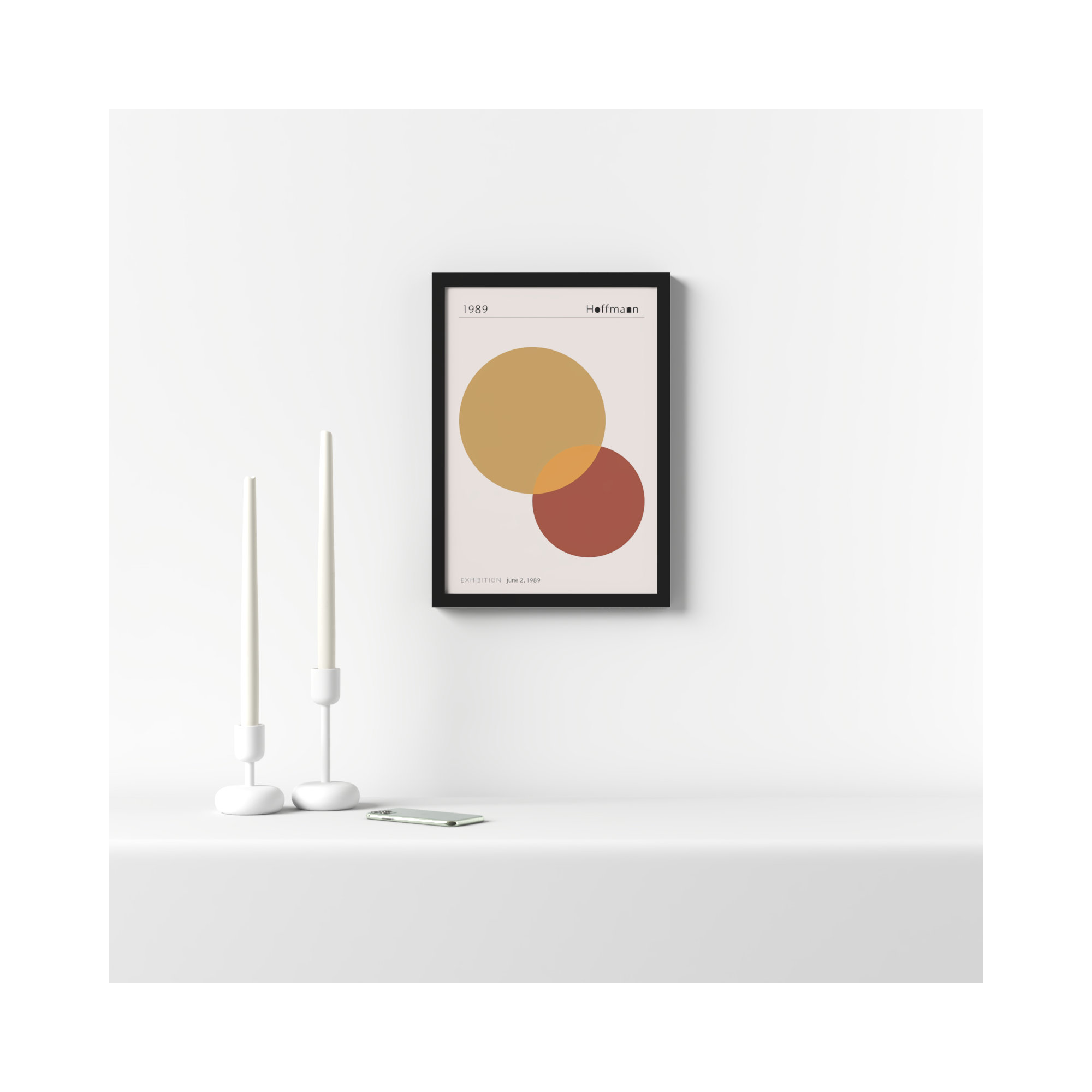 1989 Hoffman by 1x Studio II, 13.2" H x 9.56" W x 0.88" D, Black