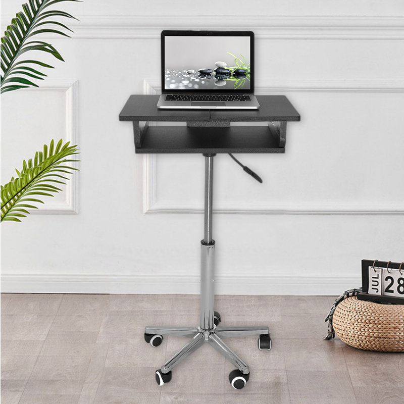Eric 35.75'' H x 18.5'' W Laptop Cart with Wheels