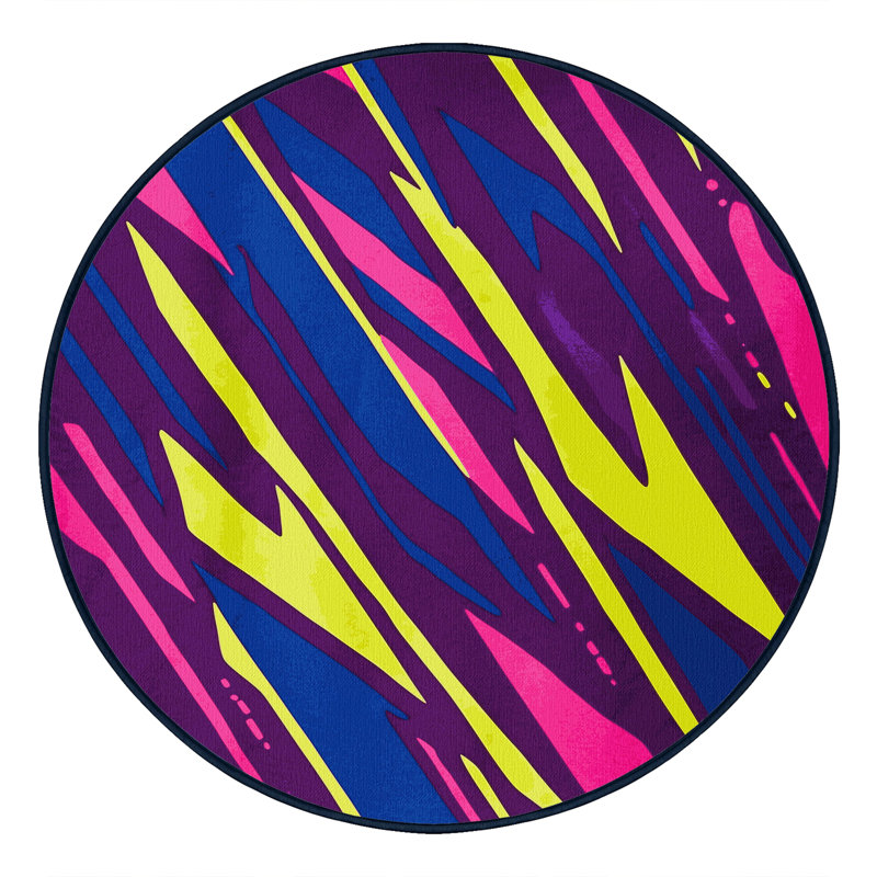 Tapis synthétique synthétique Sunset, Rond 5 pi