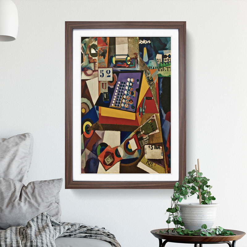 Composition Vol.3 by Amadeo De Souza-Cardoso - Picture Frame Graphic Art, 48cm H x 36cm W x 2cm D, Walnut Framed