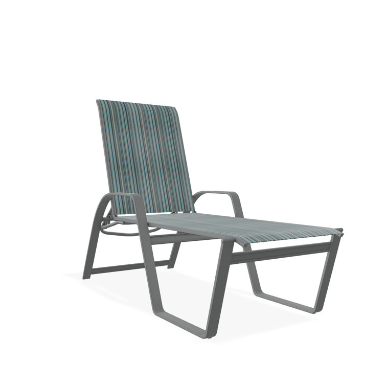 Holna Outdoor Rust-Resistant Metal Chaise Lounge
