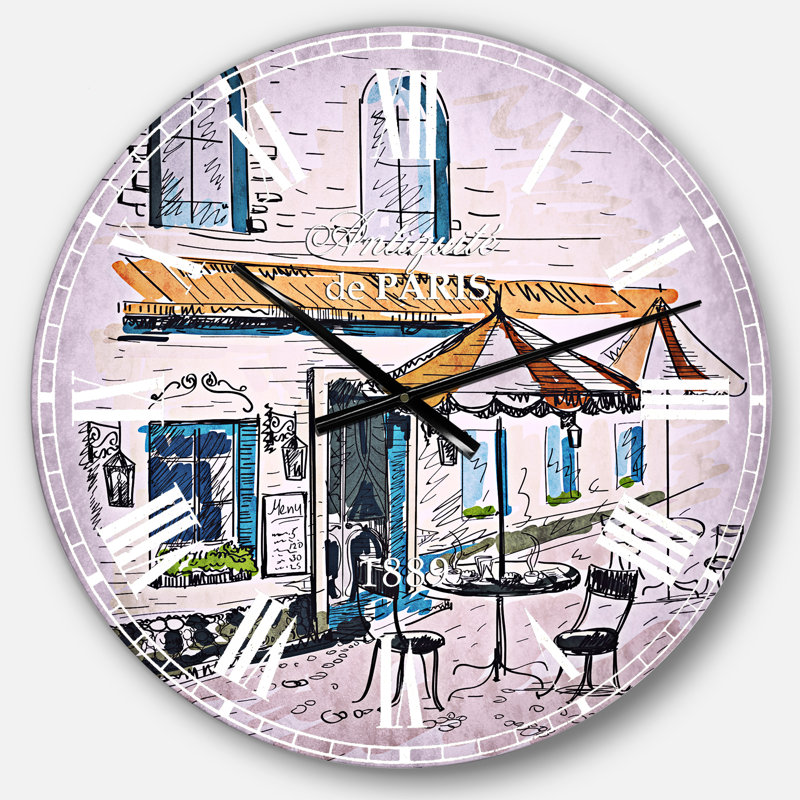 Horloge murale Street Caf?, Moyen