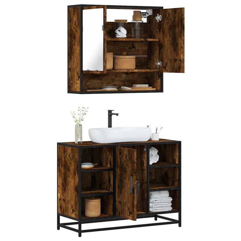Benon Bathroom Furniture Suite, Rustric Brown