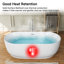 Baignoire de trempage autoportante en acrylique à finition double L 67 po x l 31,5 po, blanc brillant-128724523