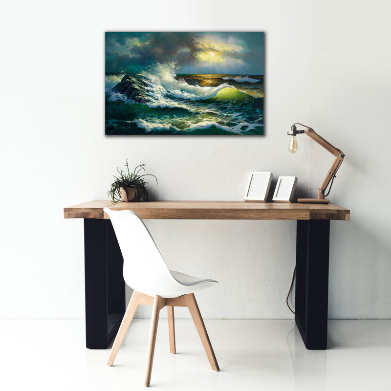 «Ocean Waves» par Diane Romanello, H 26 po x l 40 po x P 1,5 po