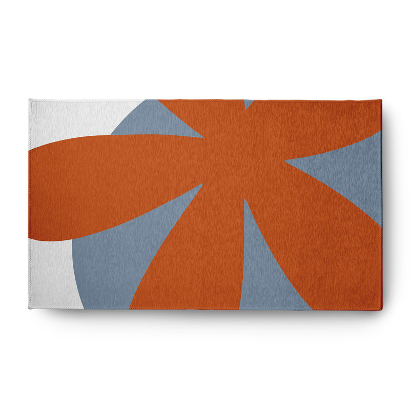Chenille Floral Indoor / Outdoor Rug, Rectangle 3' x 5'