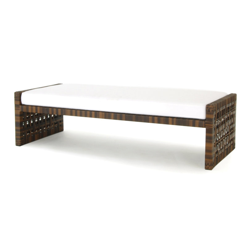 Banc de pique-nique en osier Astor, Toile Sunbrella® naturel