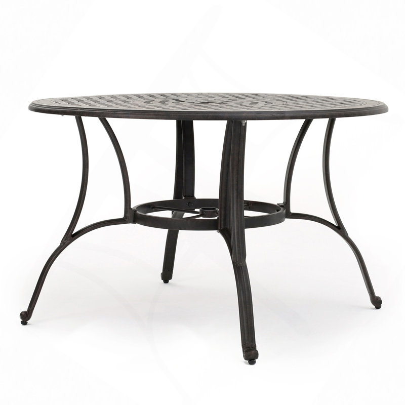 Table de salle à manger d'extérieur en fonte d'aluminium