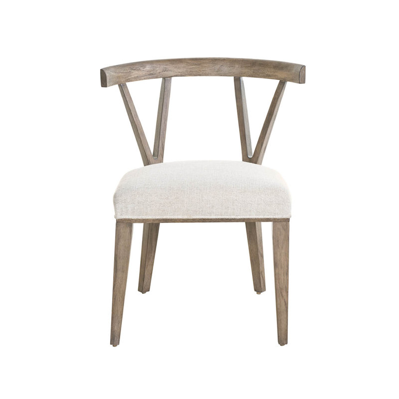 Teton 19'' H Upholstered Oak Side Chair, Brown