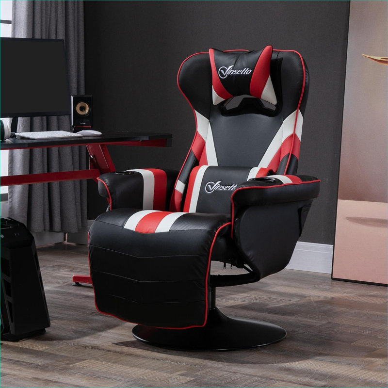 Fauteuil inclinable avec support lombaire, repose-pieds et porte-gobelet