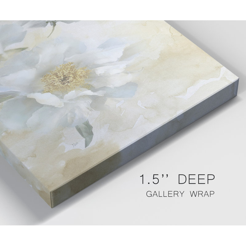 Douces pivoines I - ensemble de 2 reproductions d'art, Pas de tapis, H 32 po x l 48 po x P 1 po, Toile tendue
