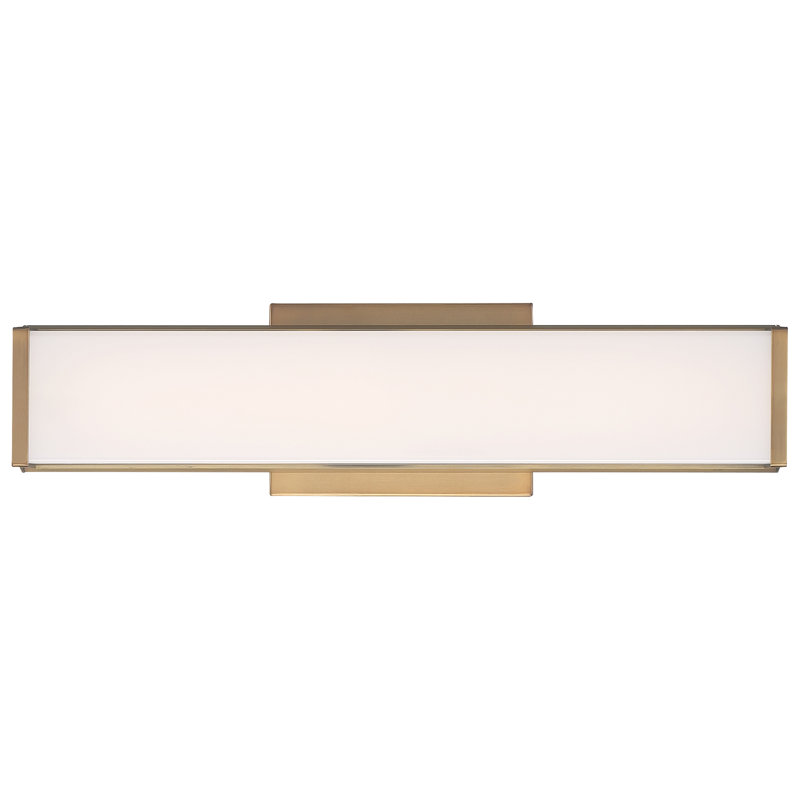 Ahleen - LED Vanity - Acrylic Lens Shade - 20 W, Antique Brushed Brass