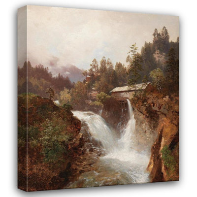 "Waterfall" by  Carl Hasch - Gallery Wrap Canvas Wall Art