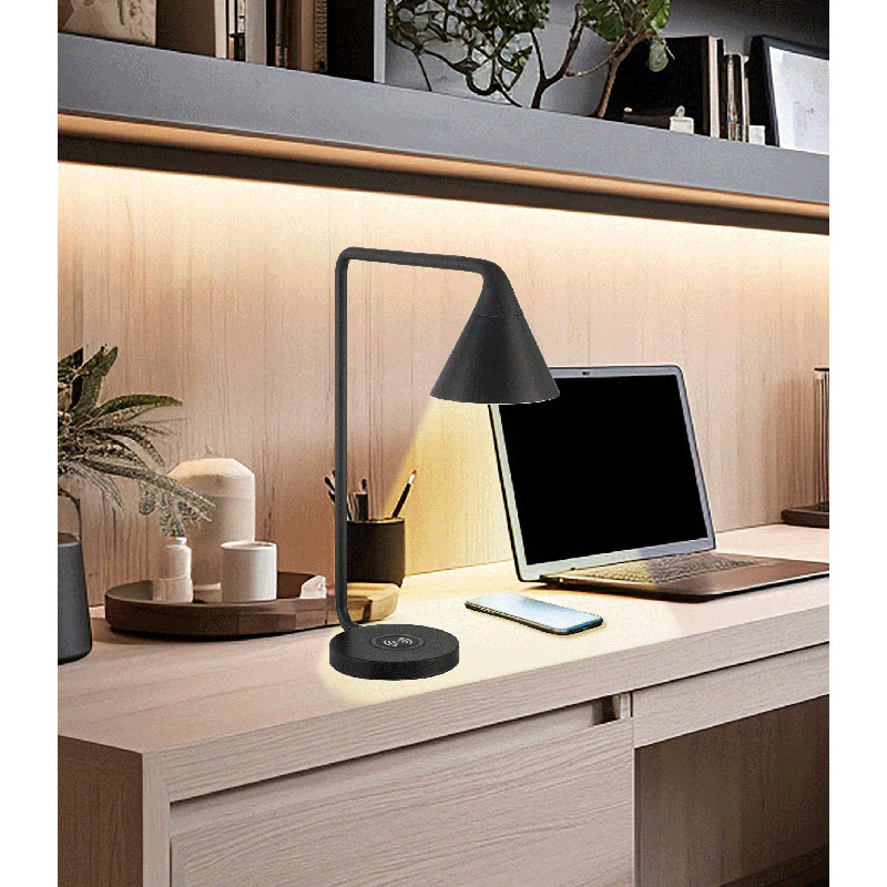 Lampe de travail sur pied à finition tâche charbon