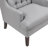 Keisha 29" Traditional Wingback Accent Chair with Textured Fabric Upholstery, Button-Tufted Back & Foam Cushioned Seat-1295296730