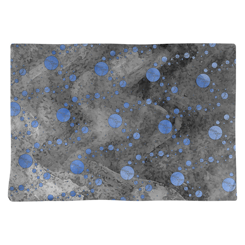 Napperon en planètes et étoiles 18 po, Bleu / Noir