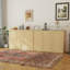 Buffet cannelé cannelé, armoire-buffet de 46 po de large avec console de rangement et tablettes réglables pour le salon, la salle à manger et la cuisine, 3 portes