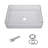 17 1/3" L x 13" W Rectangular Diamond Shaped Crystal Glass Vessel Bathroom Sink