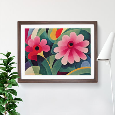Cute Abstract Carnation Flowers - Framed Print