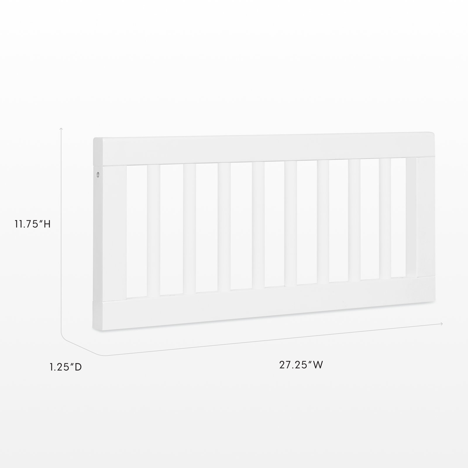 Aspen Toddler Bed Rail, White