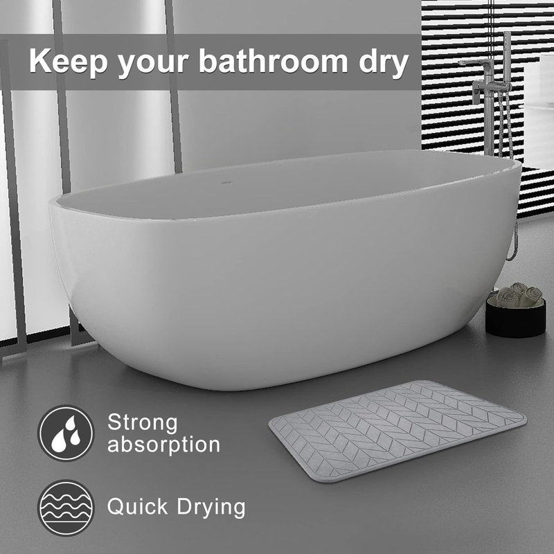 2-pack Diatomaceous Earth Shower Mat
