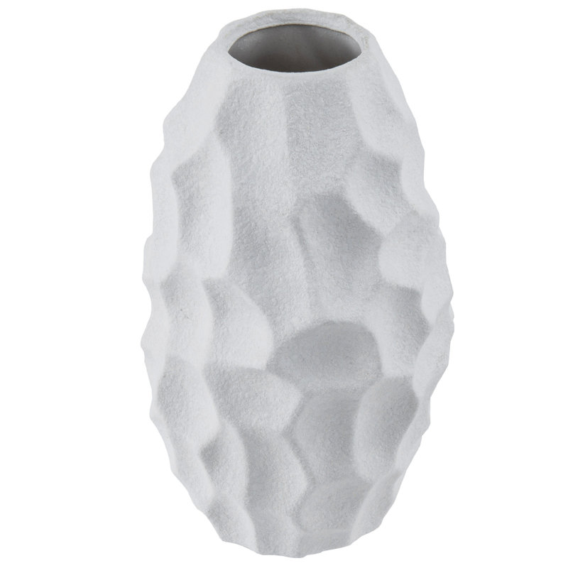 Table Ceramic Matte White Flower Vase
