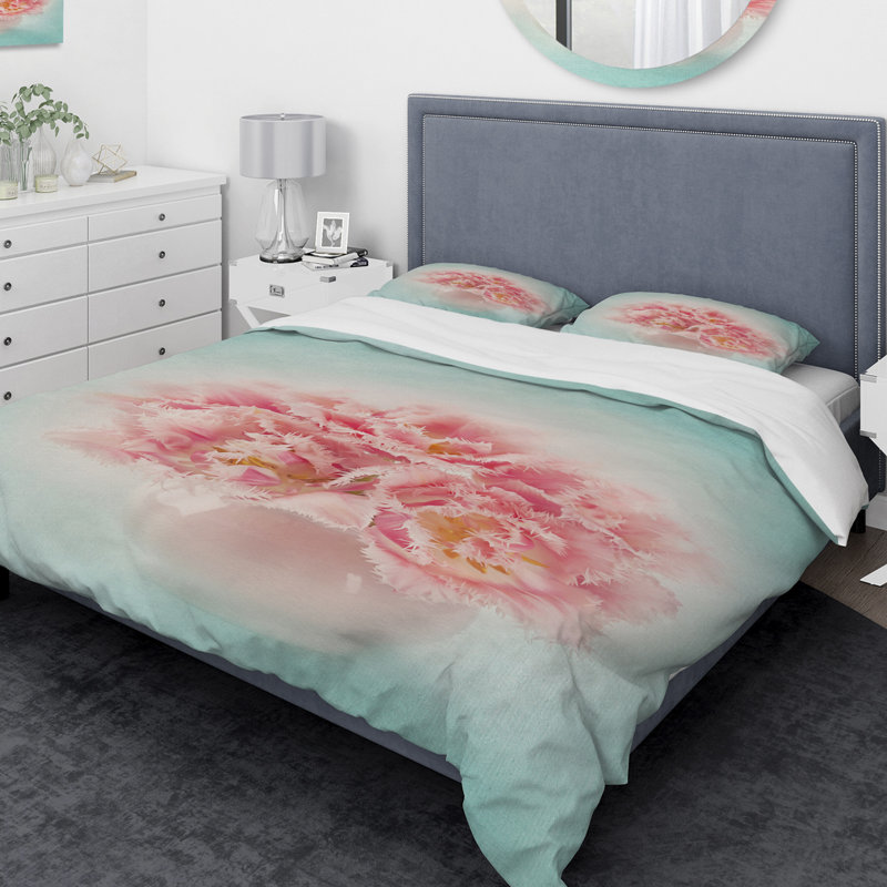 Ensemble de housse de couette designart vase, Housse simple + 1 taie décorative