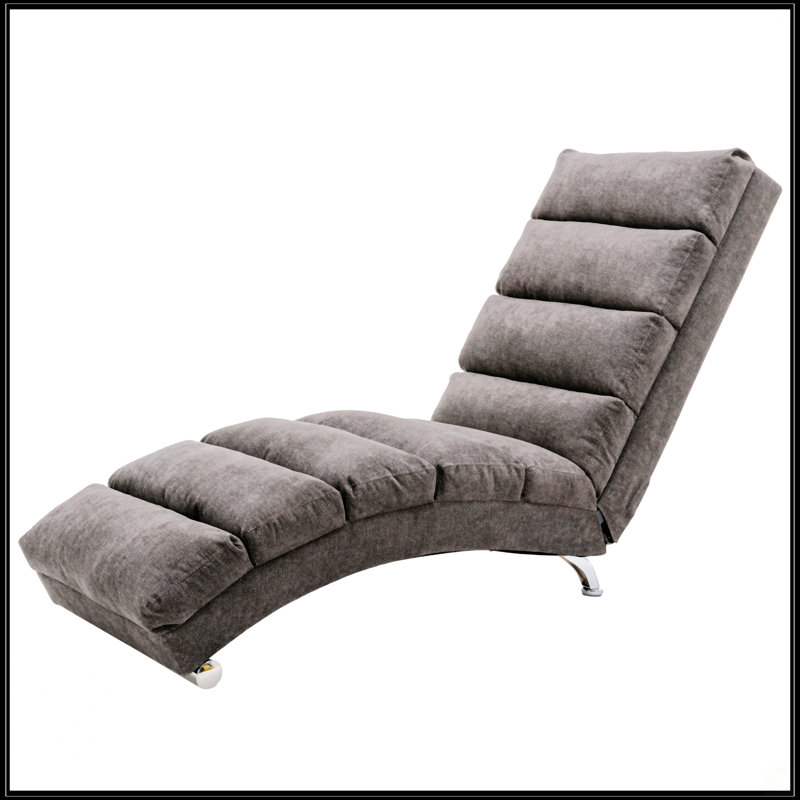 Chaise longue en lin, Gris foncé