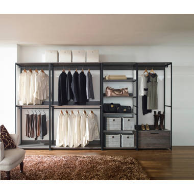 TidySquares White Wood 93 x 102.25 Corner Walk-in Closet System - Bed Bath  & Beyond - 13223475