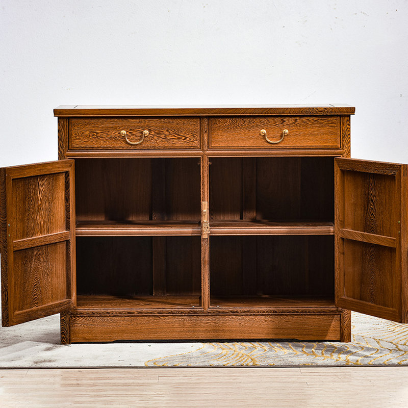 Solid Katalox Wood Console Cabinet