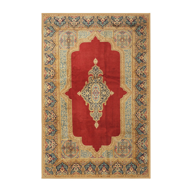Tapis décoratif beige oriental désiae, Rectangle 5 pi x 8 pi