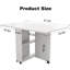 Table à abattants pliante avec rangement à 6 et 2 couches de 47,2 po x 23,6 po x 30,3 po White Space - pour diverses applications