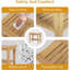  Tabouret de douche en teck l 20 po avec tablette de rangement Yardgrace