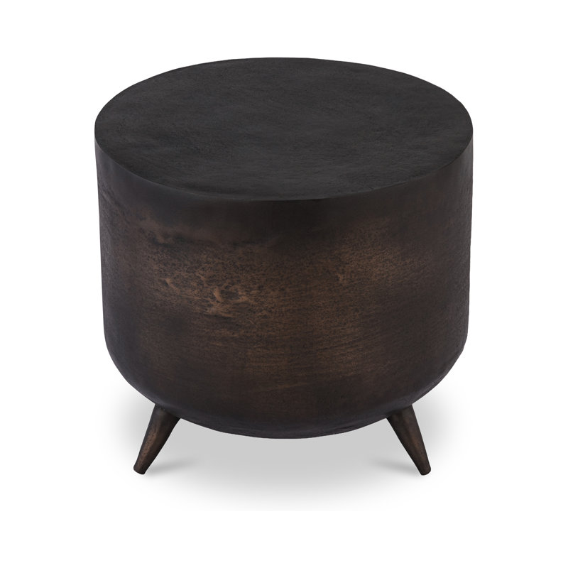 Claes 3 Legs End Table,  Bronze