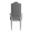 2 chaises avec accoudoirs rembourrées grises - look moderne pour les fauteuils perlés magnétiques (de 2) Elegance Home
