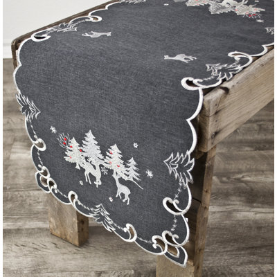 Chemin de table Judeen Silver Reindeer