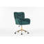 Chaise de bureau pivotante en velours avec base en métal-373388909