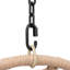 Balancelle d'extérieur intérieure en osier de couleur naturelle avec coussin beige, chaise