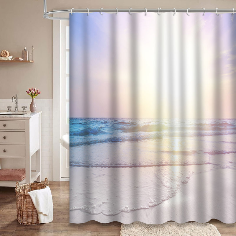 Rideau de douche Sunrise Beach, L 72 po x l 72 po